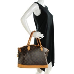 Louis Vuitton Lockit Monogram Horizontal 228805 Brown Coated Canvas Shoulder Bag