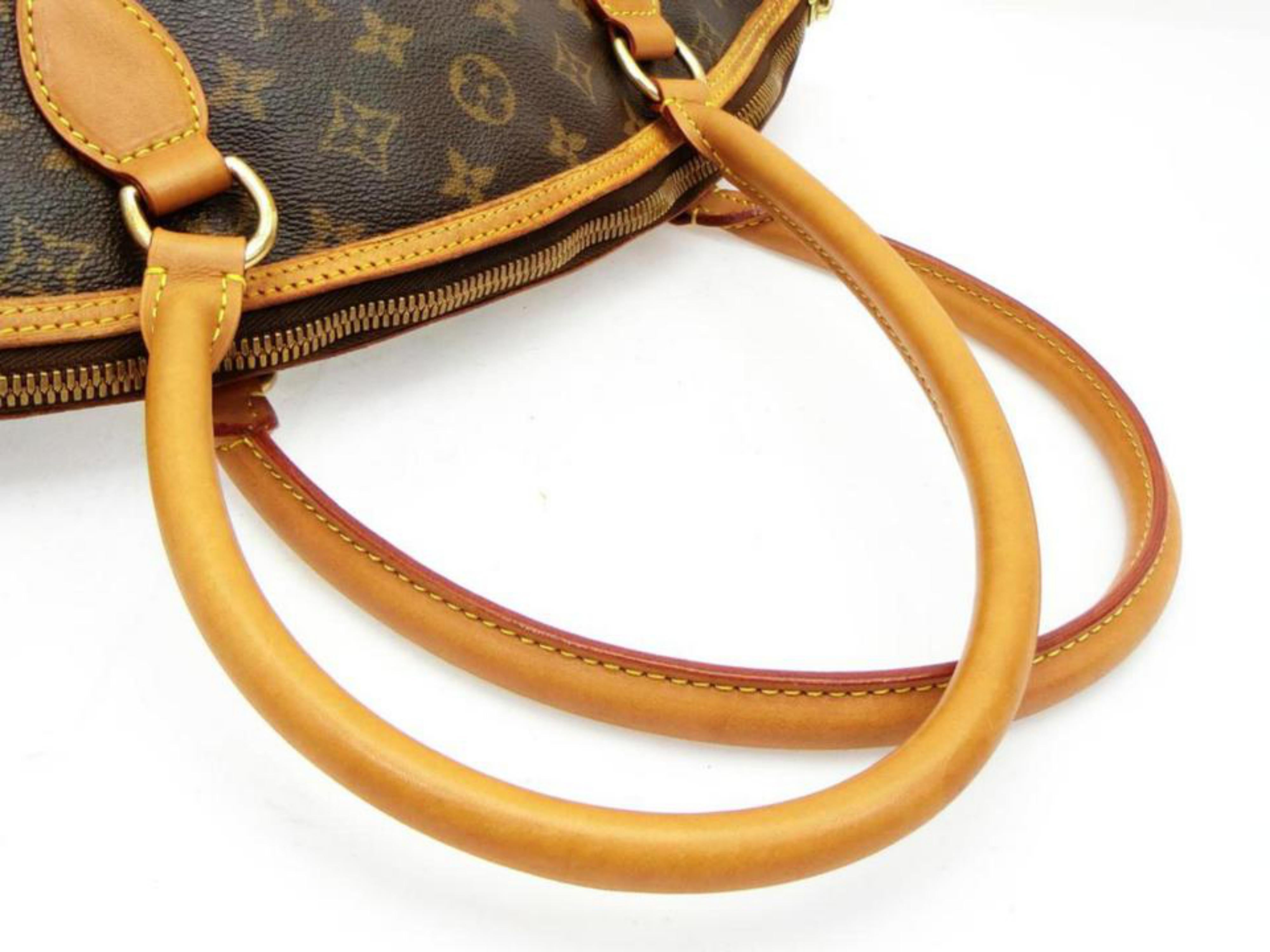 Black Louis Vuitton Lockit Monogram Horizontal 228805 Brown Coated Canvas Shoulder Bag For Sale