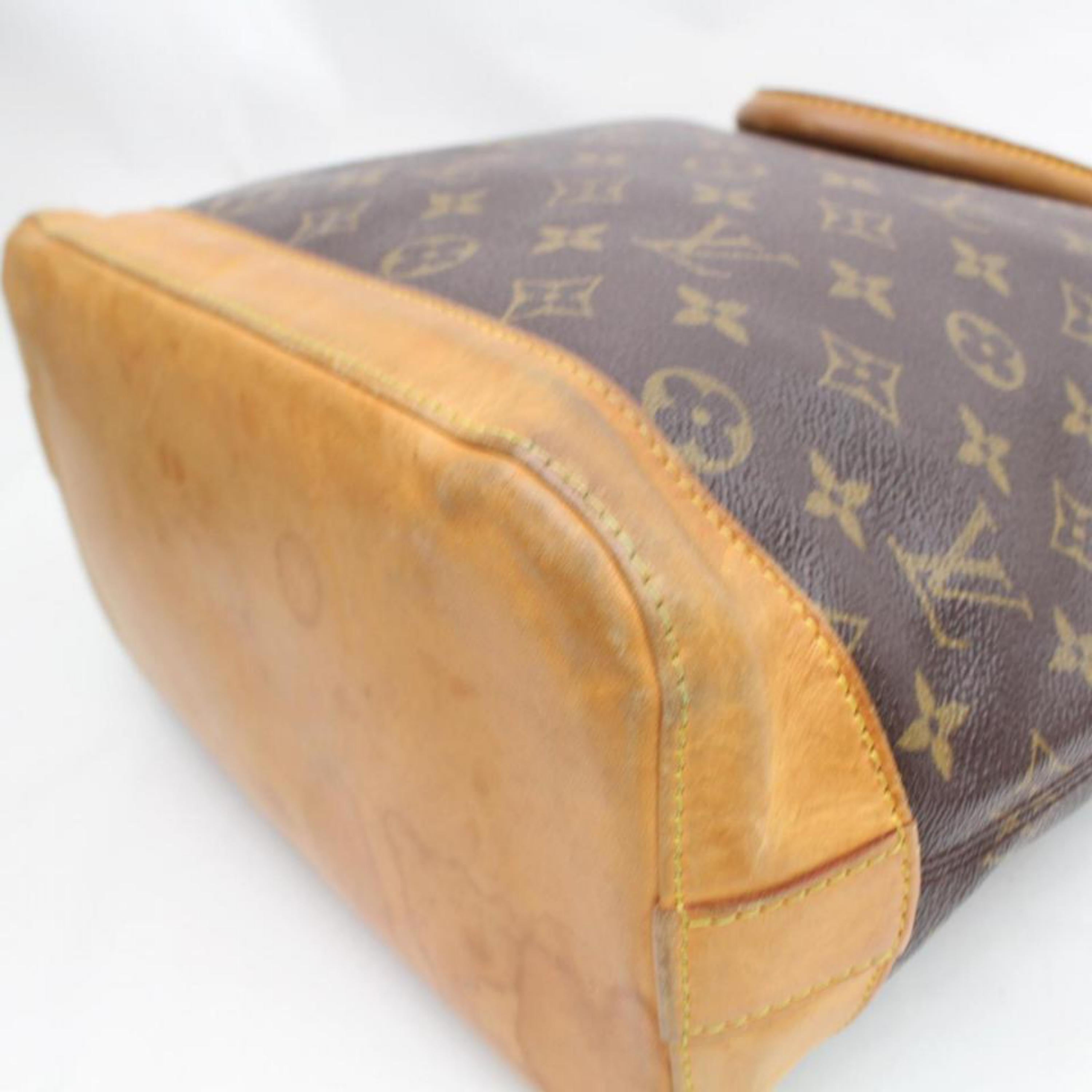 Louis Vuitton Lockit Monogram Mm 868108 Brown Coated Canvas Tote For Sale 4