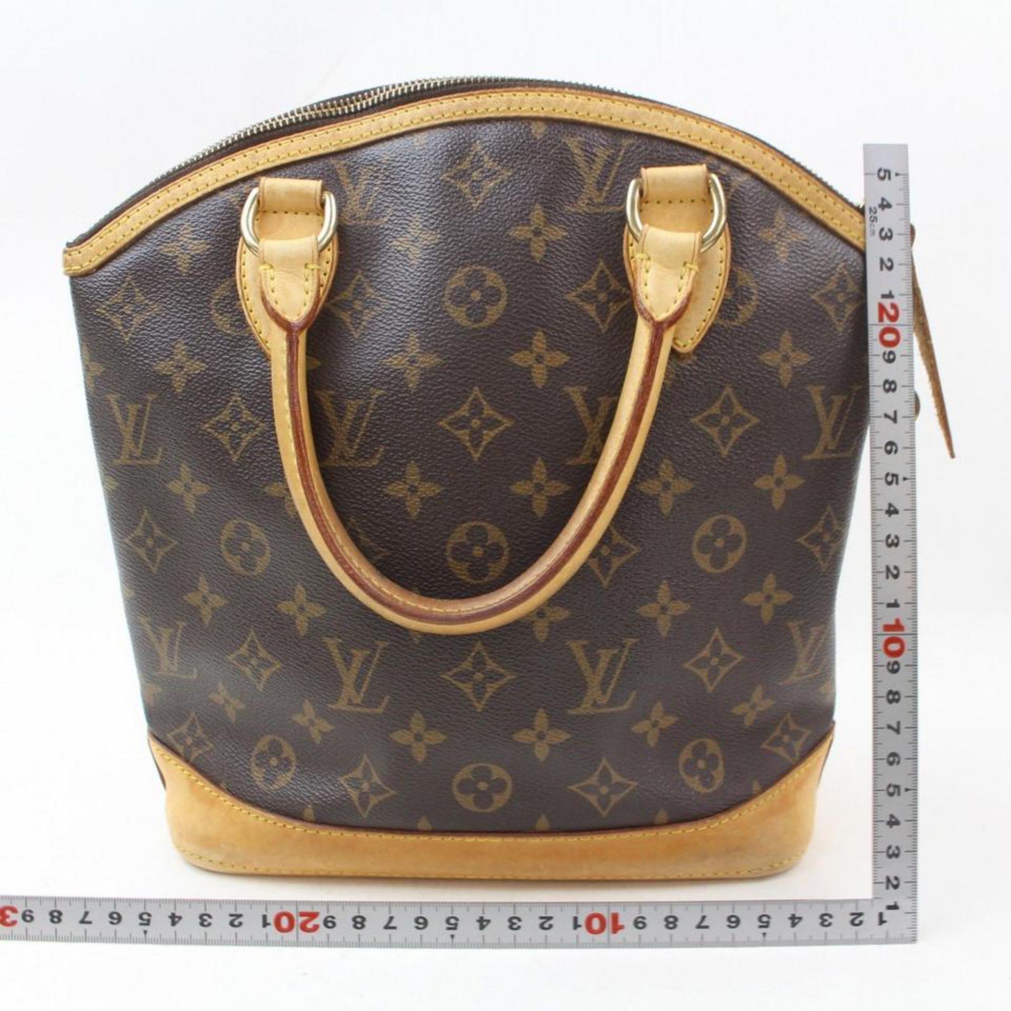 Louis Vuitton Lockit Monogram Pm 869972 Brown Coated Canvas Tote For Sale 1