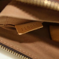 Louis Vuitton Lockit Monogram Vertical 866680 Brown Coated Canvas Satchel