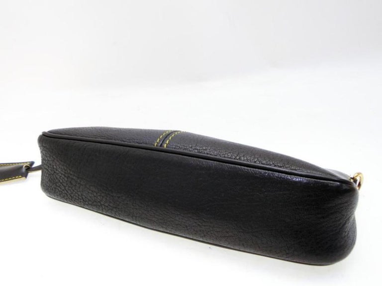 Louis Vuitton Lockit Suhali 232755 Black Leather Clutch at 1stDibs