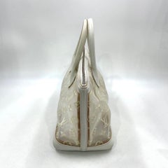 Louis Vuitton Lockit White Mesh Monogram and Leather Handbag
