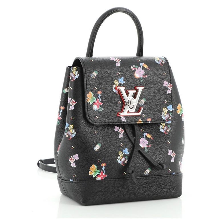 Louis Vuitton Lockme Backpack Floral Printed Leather Mini at 1stDibs