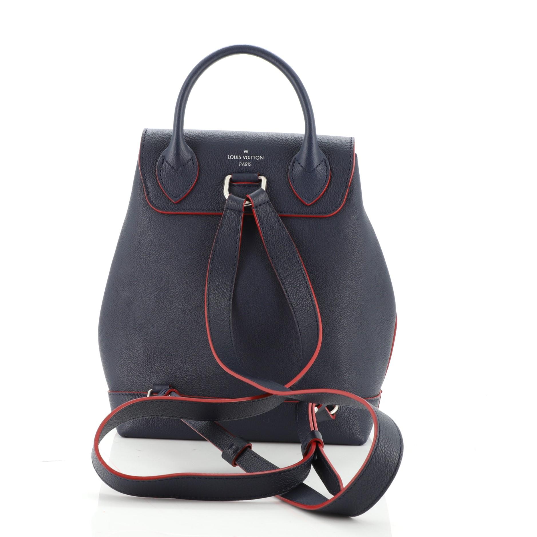 Black Louis Vuitton Lockme Backpack Leather
