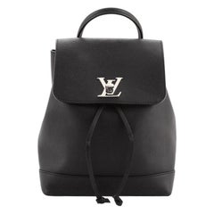 Louis Vuitton Lockme Mini Backpack Black Grainy Calfskin GHW 16 L