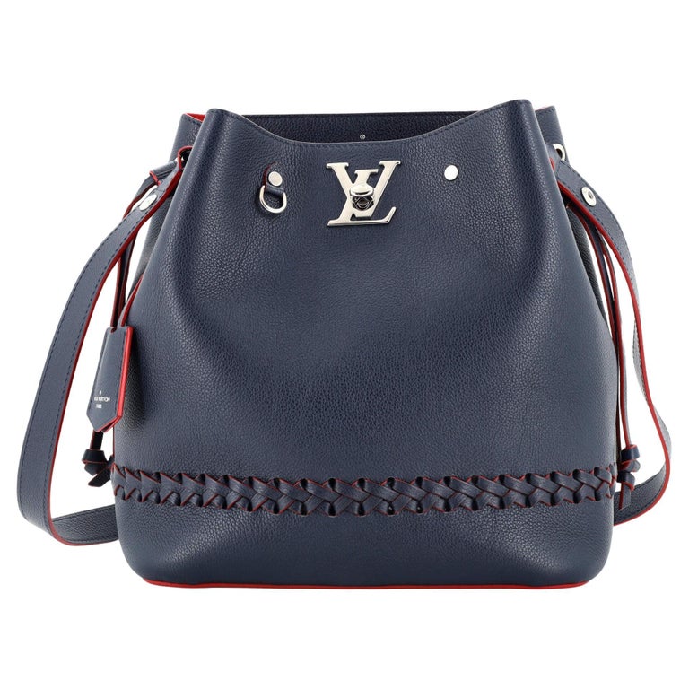 Louis Vuitton Lockme Bucket Bag Braided Leather For Sale at 1stDibs