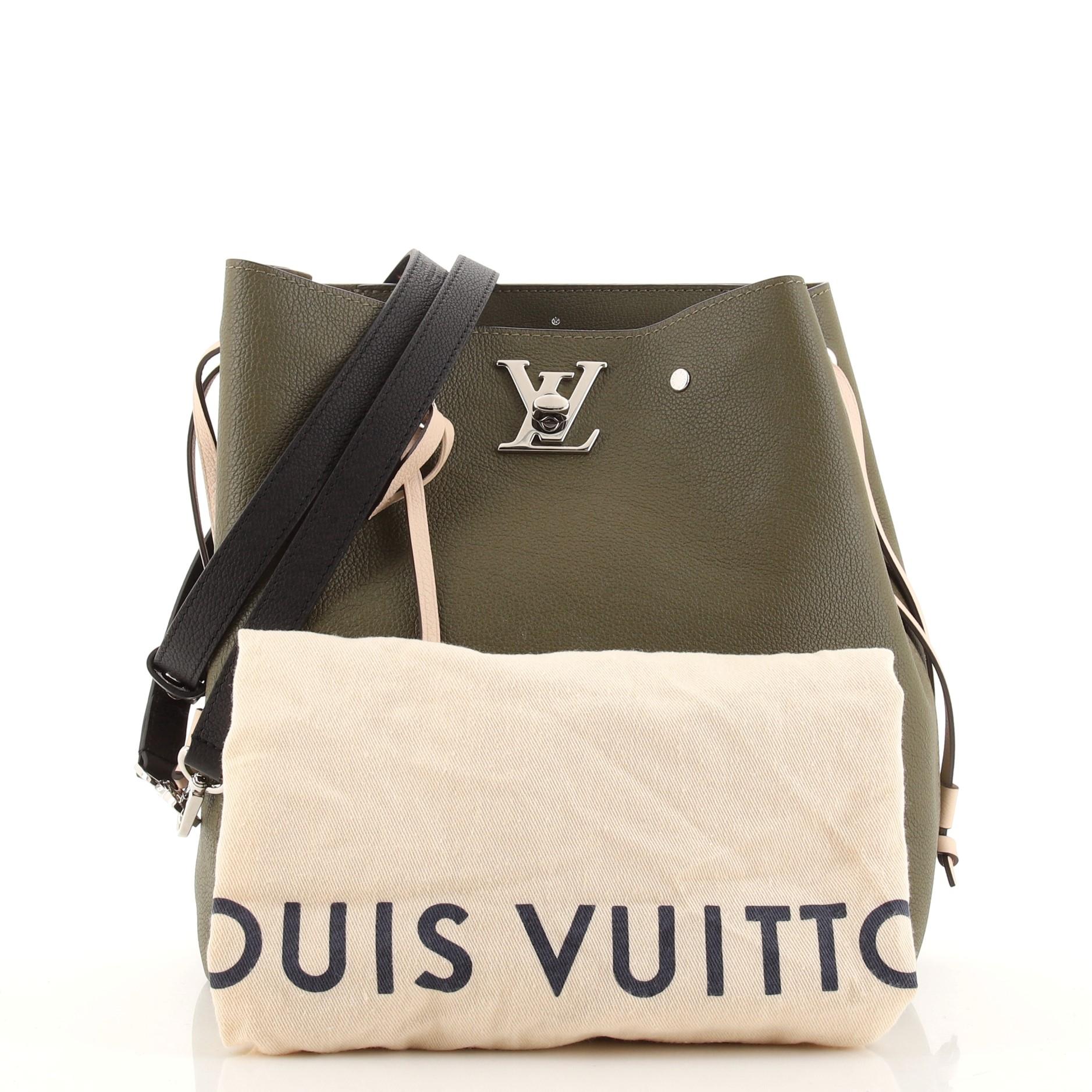 Louis Vuitton Lockme Bucket Bag Flower Embellished Leather