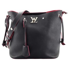 Louis Vuitton Lockme Bucket Bag Leather Black 2137217