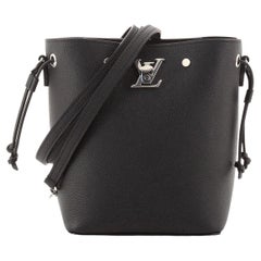 Louis Vuitton Leather Lockme Bucket MM - Black Bucket Bags, Handbags -  LOU777982