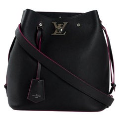 Lockme bucket leather handbag Louis Vuitton Burgundy in Leather