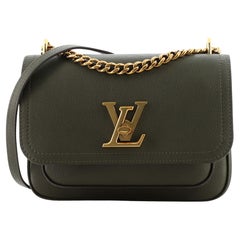 Louis+Vuitton+Mylockme+Chain+Shoulder+Bag+Greige+Grey%2CBeige+Leather+Turn+Lock  for sale online