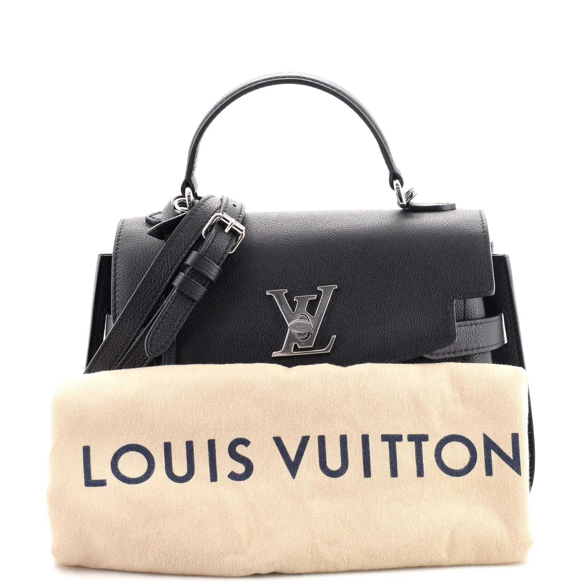 Louis Vuitton Lockme Ever BB Black in Calfskin Leather with Silver
