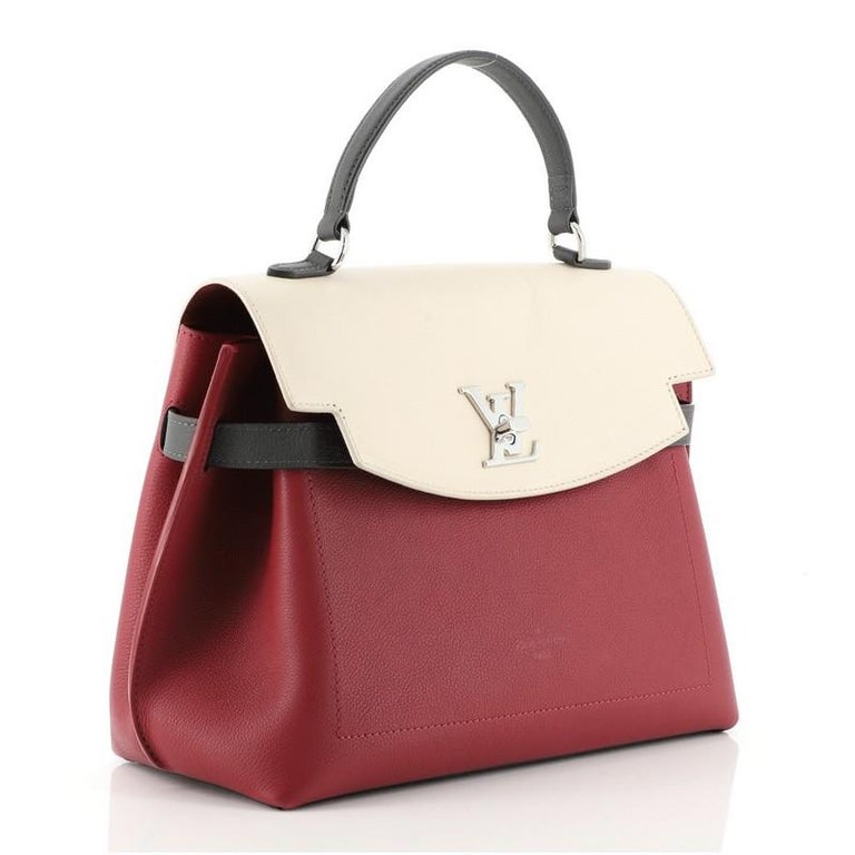 Louis Vuitton LockMe Ever Mini Greige Leather Bag