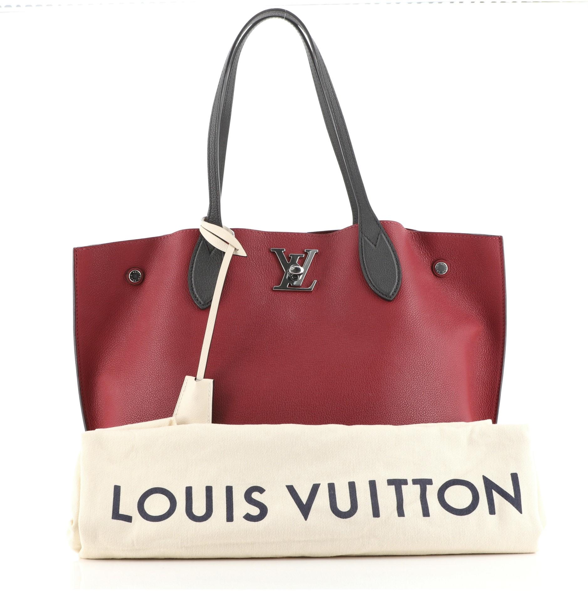 Shop Louis Vuitton LOCKME Casual Style A4 Bi-color Plain Leather Office  Style by CITYMONOSHOP