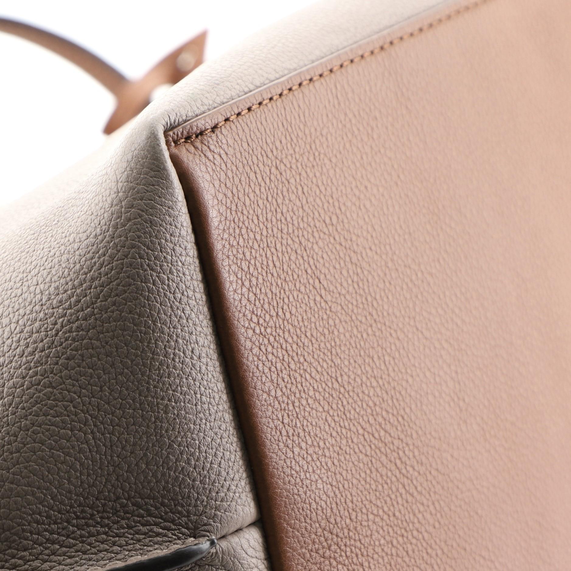 Brown Louis Vuitton Lockme Go Tote Leather