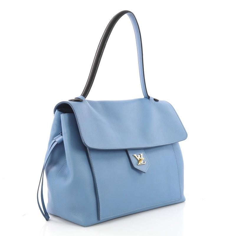 Louis Vuitton Lockme Handbag Leather MM In Good Condition In NY, NY
