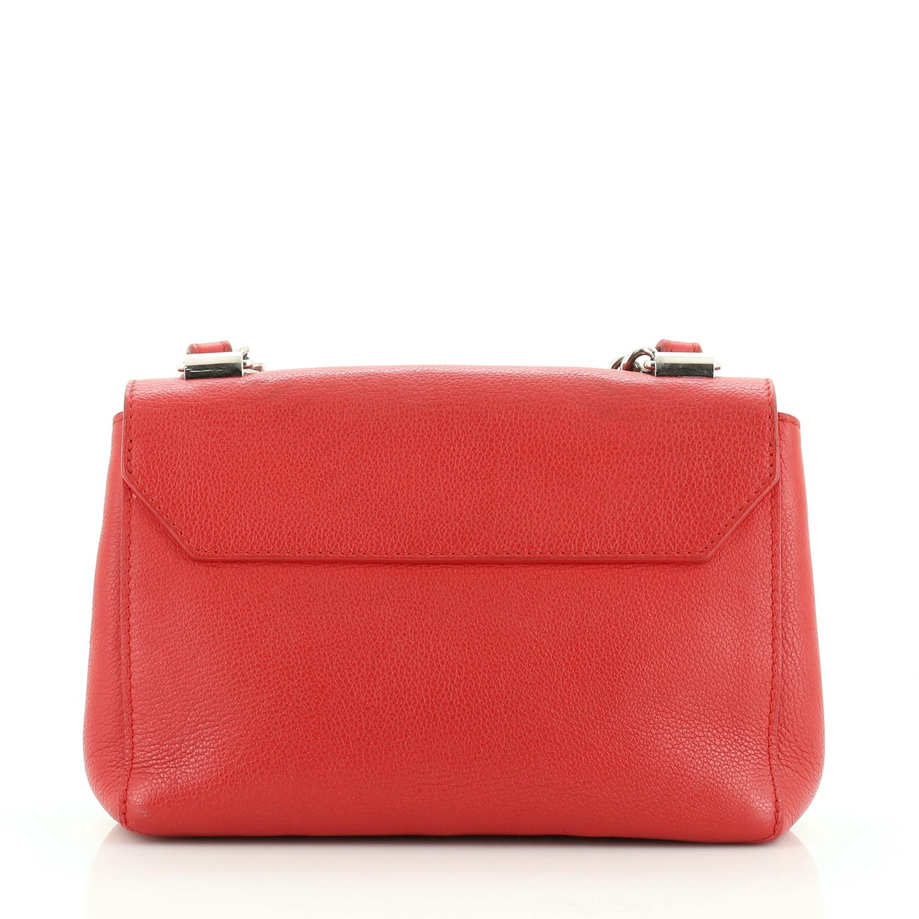Red Louis Vuitton Lockme II Handbag Leather BB