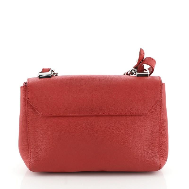 Red Louis Vuitton Lockme II Handbag Leather BB