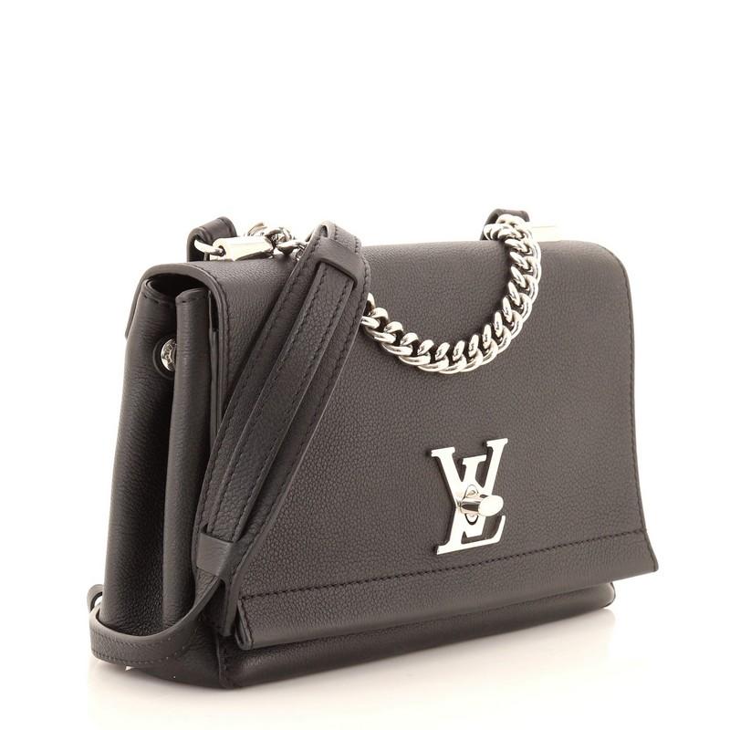 Black Louis Vuitton Lockme II Handbag Leather BB