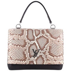 Louis Vuitton Lockme II Handbag Leather with Python