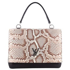 Louis Vuitton Lockme II Handbag Leather with Python