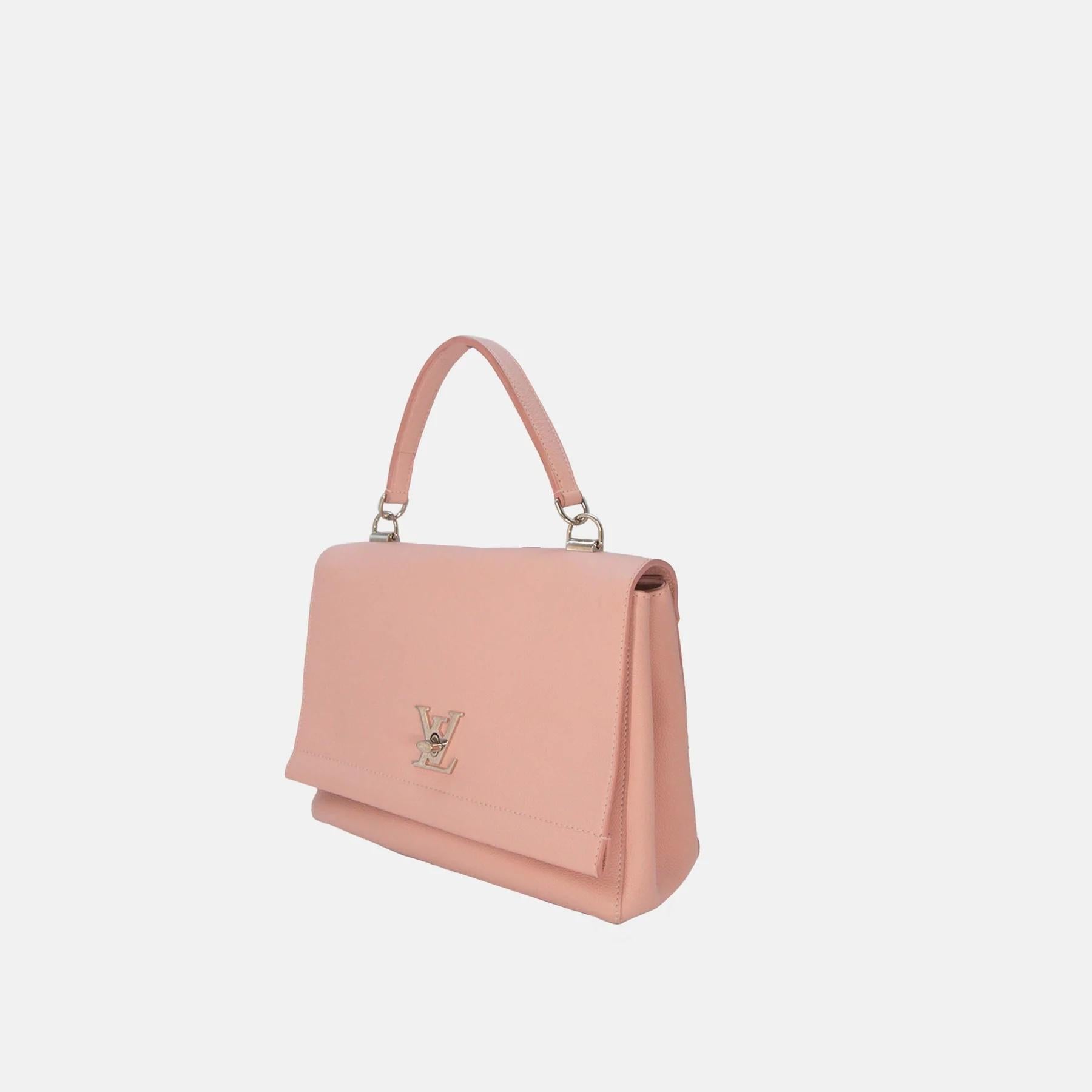 Louis Vuitton Lockme II Pink Leather Bag In Good Condition For Sale In London, GB