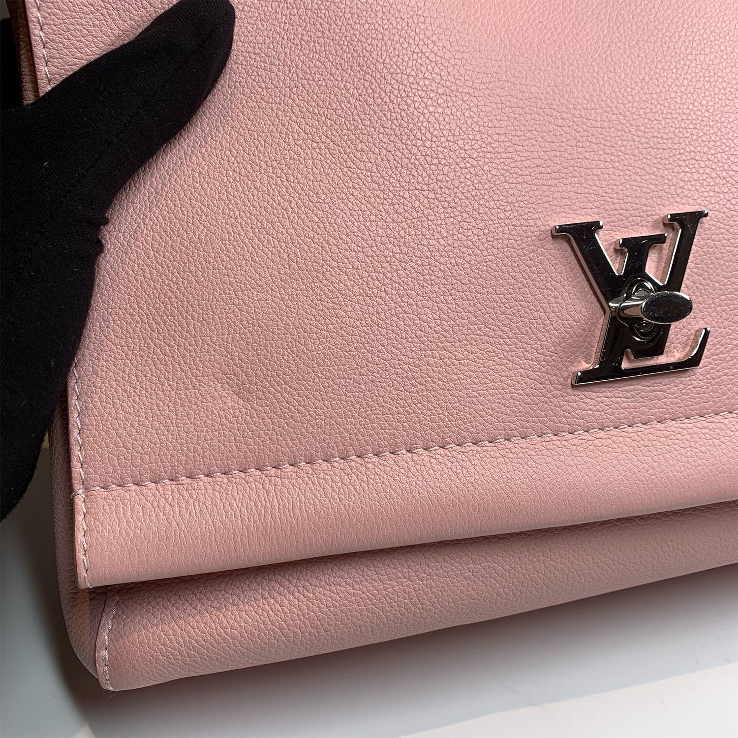 Louis Vuitton Lockme II Pink Leather Bag For Sale 1