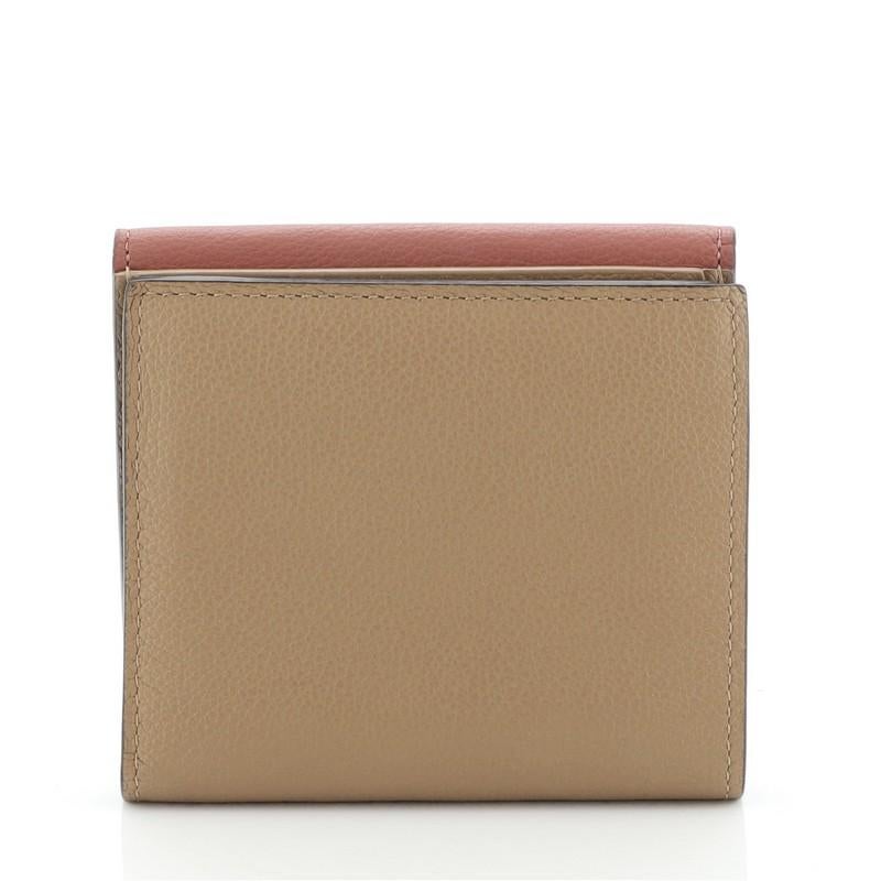 Brown Louis Vuitton Lockme II Wallet Calfskin Compact