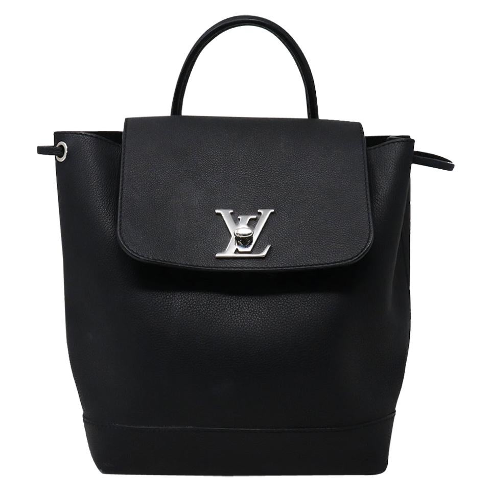 Louis Vuitton Lockme Noir Black Calfskin Backpack Purse