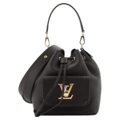 Louis Vuitton Noir Lockme Bucket Bag – The Closet