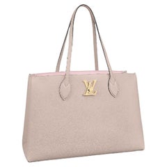 Louis Vuitton Lockme Shopper Bag Greige Grained calf leather