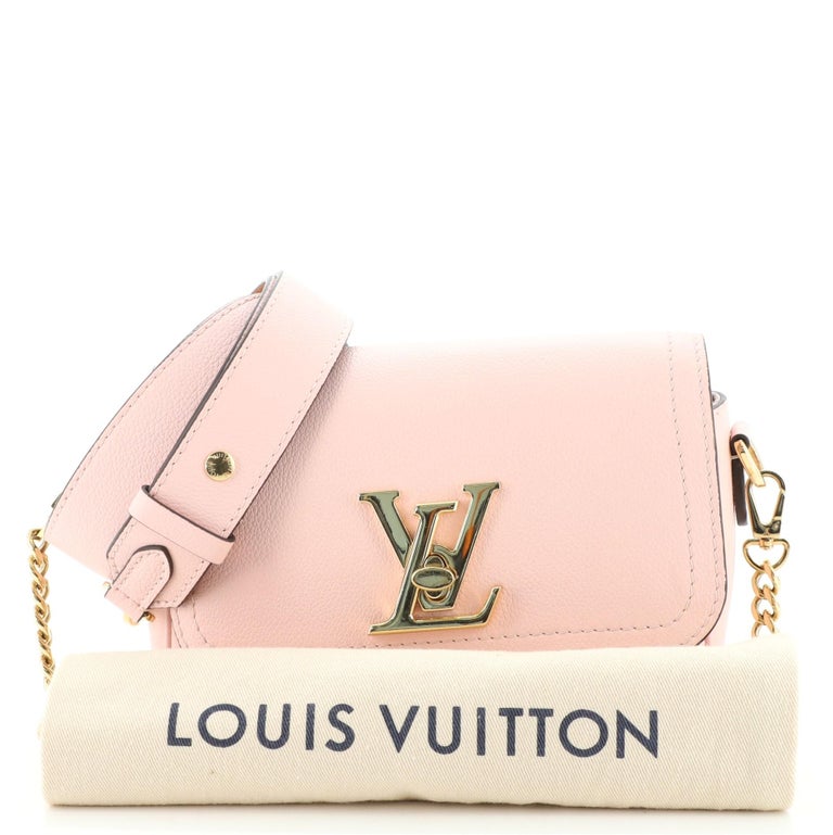 Louis Vuitton Lockme Tender Handbag Leather Black