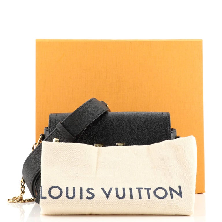 LOUIS VUITTON Lockme Tender Chain Shoulder Bag Leather Noir M58557 90184666