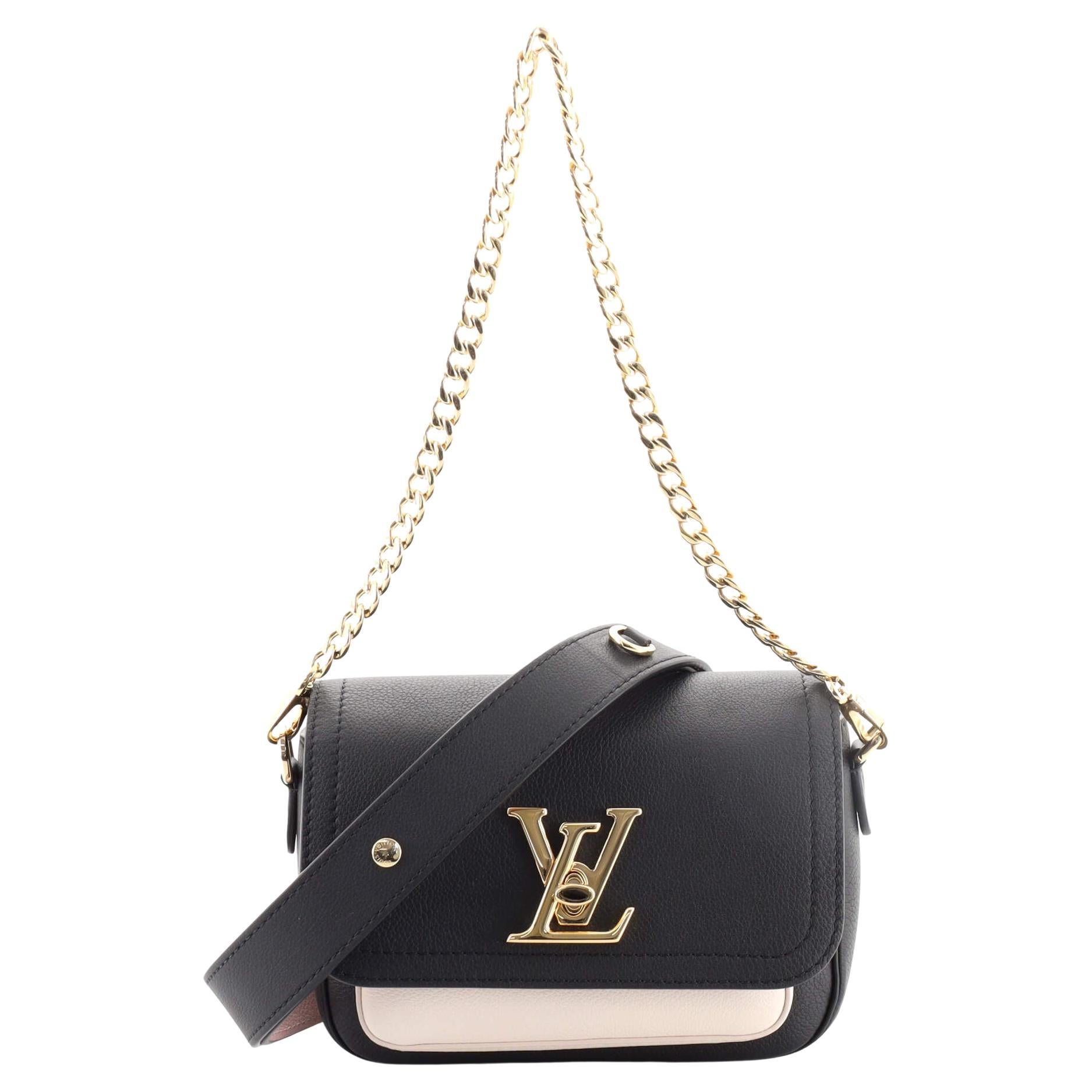 Louis Vuitton Lockme Tender Crossbody Bag Calfskin In Black/ White - Praise  To Heaven