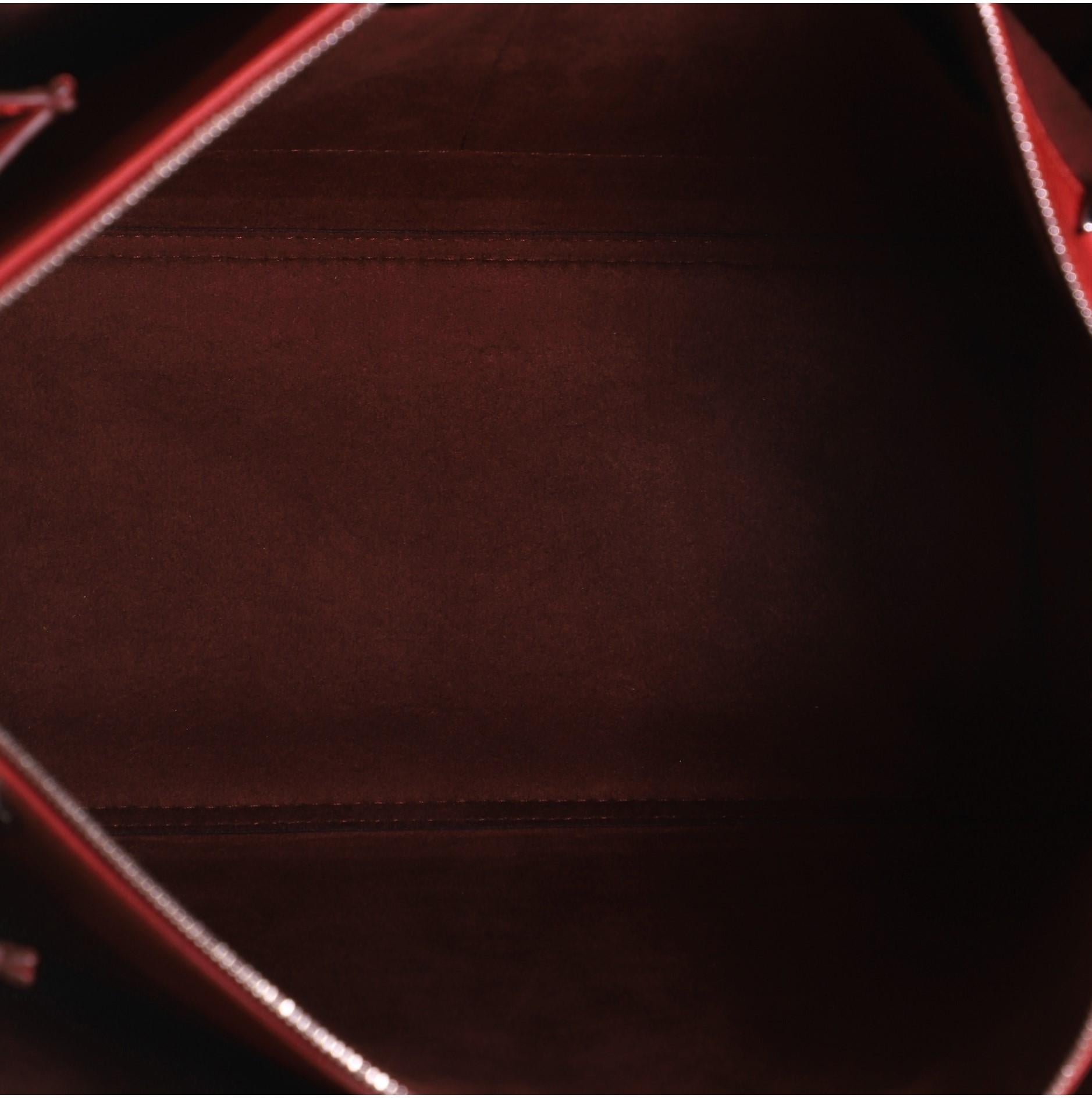 Red Louis Vuitton Lockmeto Handbag Leather