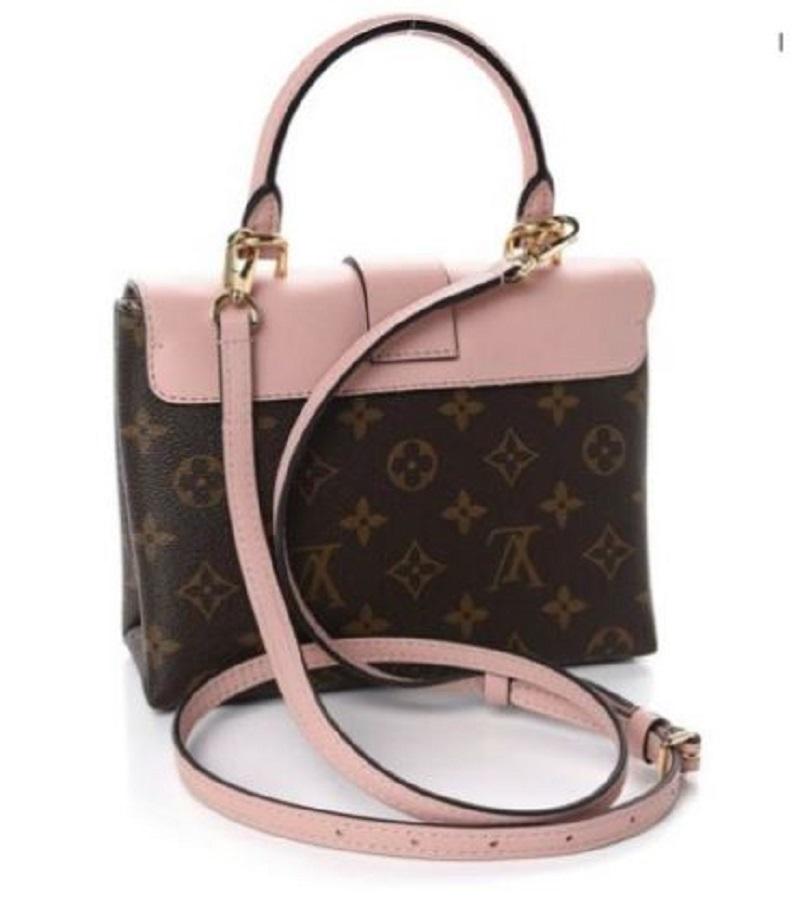 Louis Vuitton Locky BB Bag Dusty Pink Coated Monogram Canvas And Calfskin 8