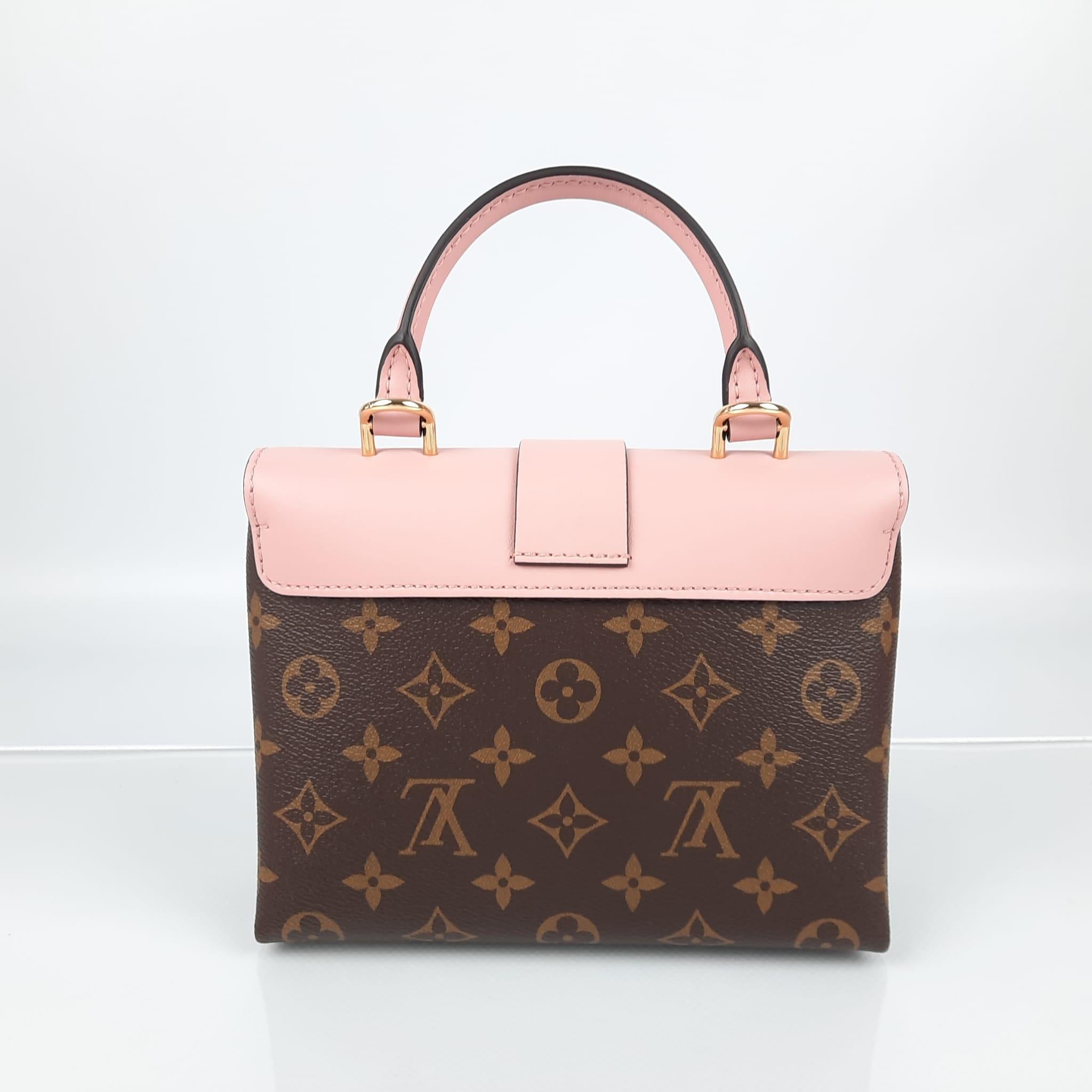 Louis Vuitton Locky BB Bag Dusty Pink Coated Monogram Canvas And Calfskin In New Condition In Nicosia, CY