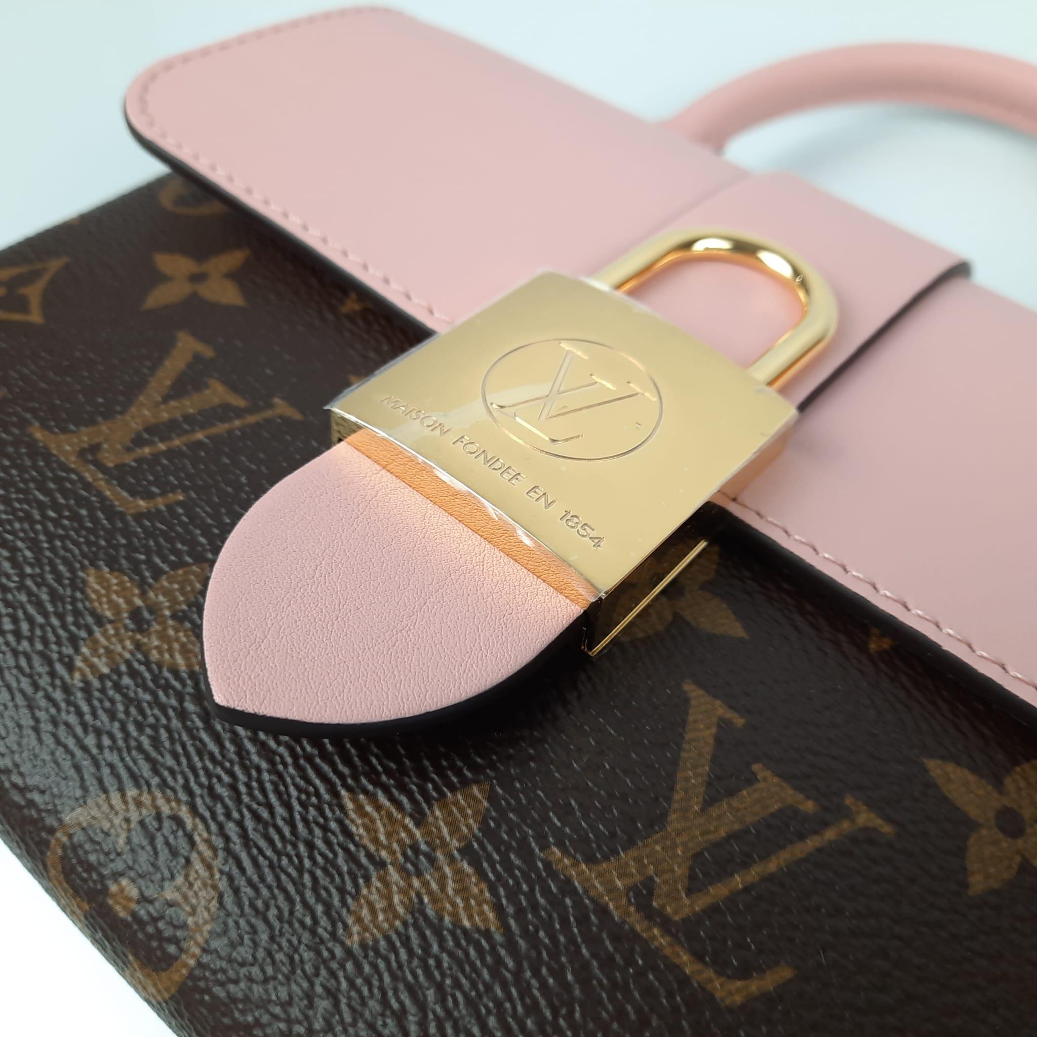 Louis Vuitton Locky BB Bag Dusty Pink Coated Monogram Canvas And Calfskin 3