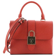 Louis Vuitton Red Leather My Lockme BB Bag at 1stDibs