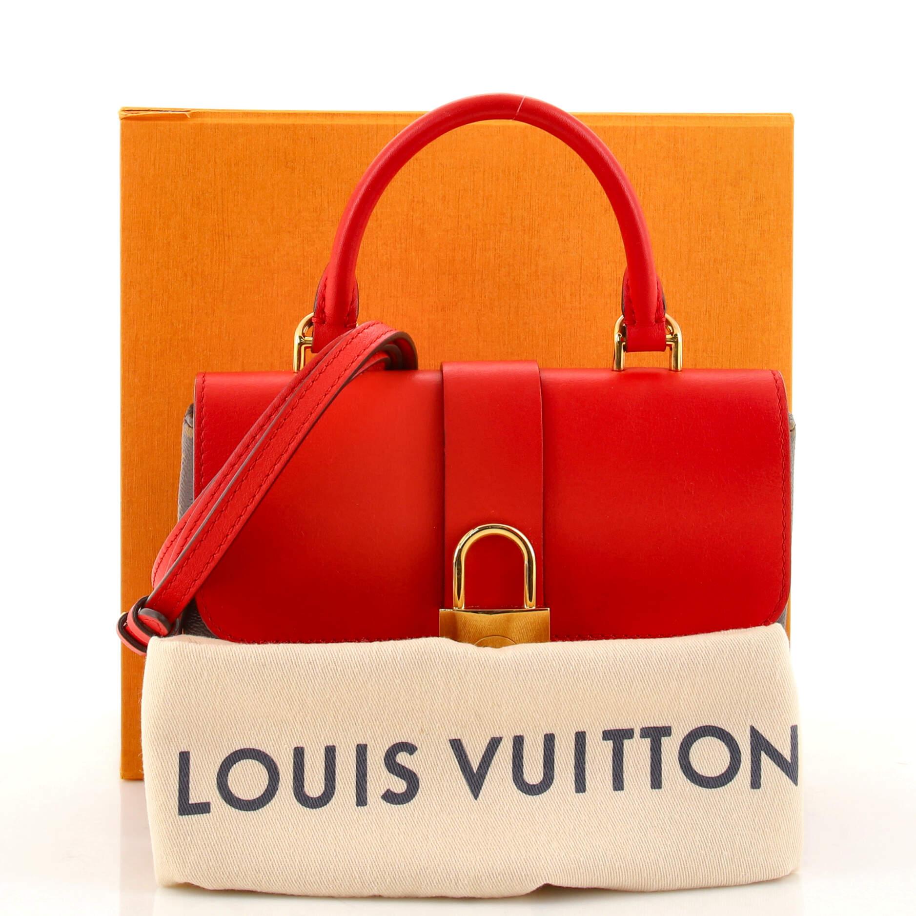 Pre-owned Louis Vuitton Locky Bb Red Leather Handbag