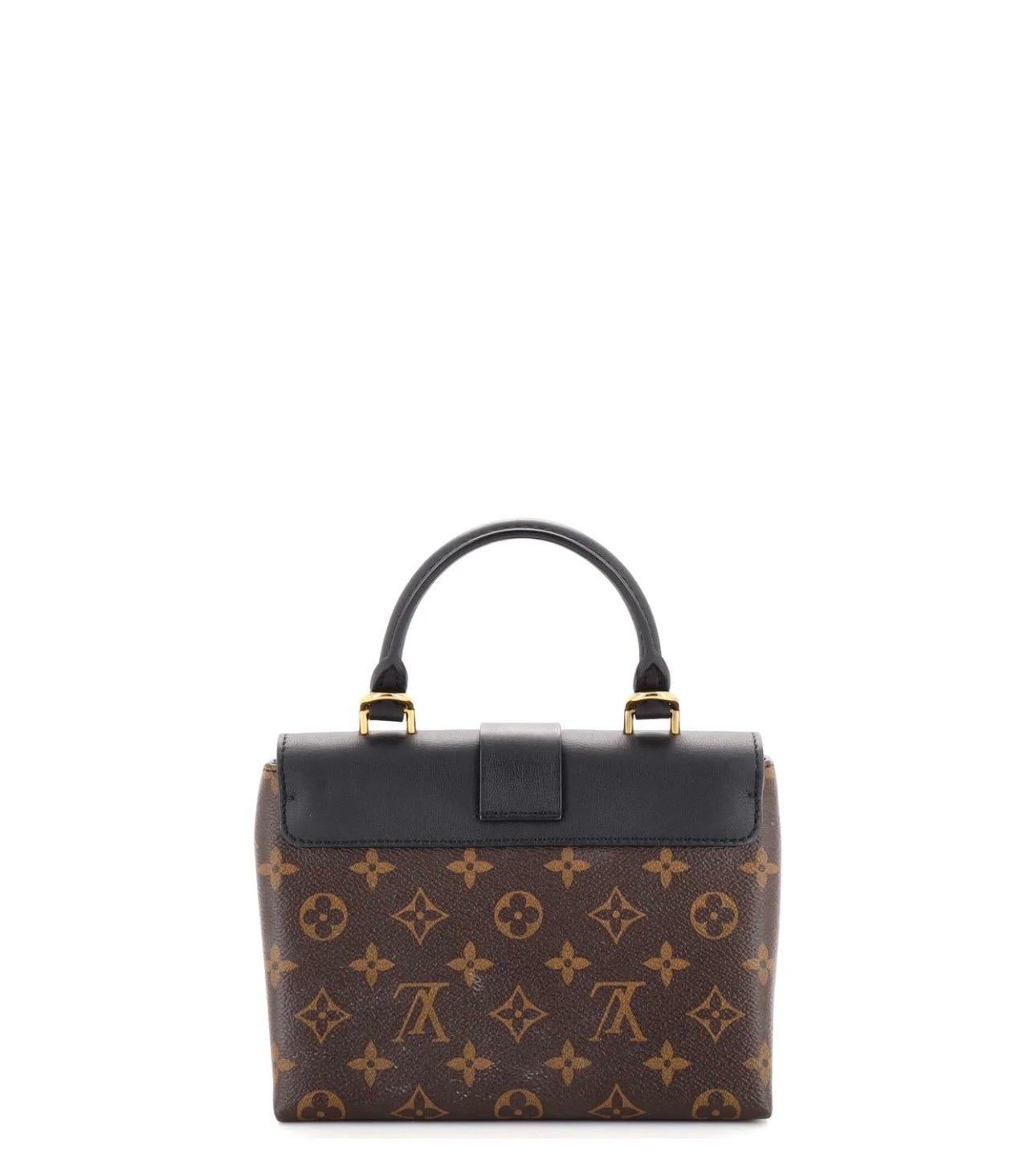 Louis Vuitton Locky Handbag Monogram Canvas with Leather BB In Excellent Condition In New York, NY