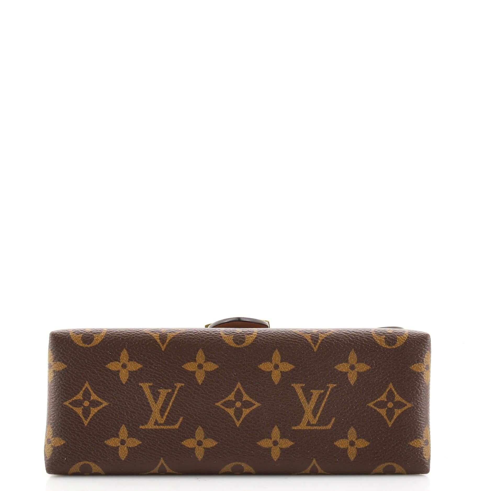 Orange Louis Vuitton Locky Handbag Monogram Canvas with Leather BB