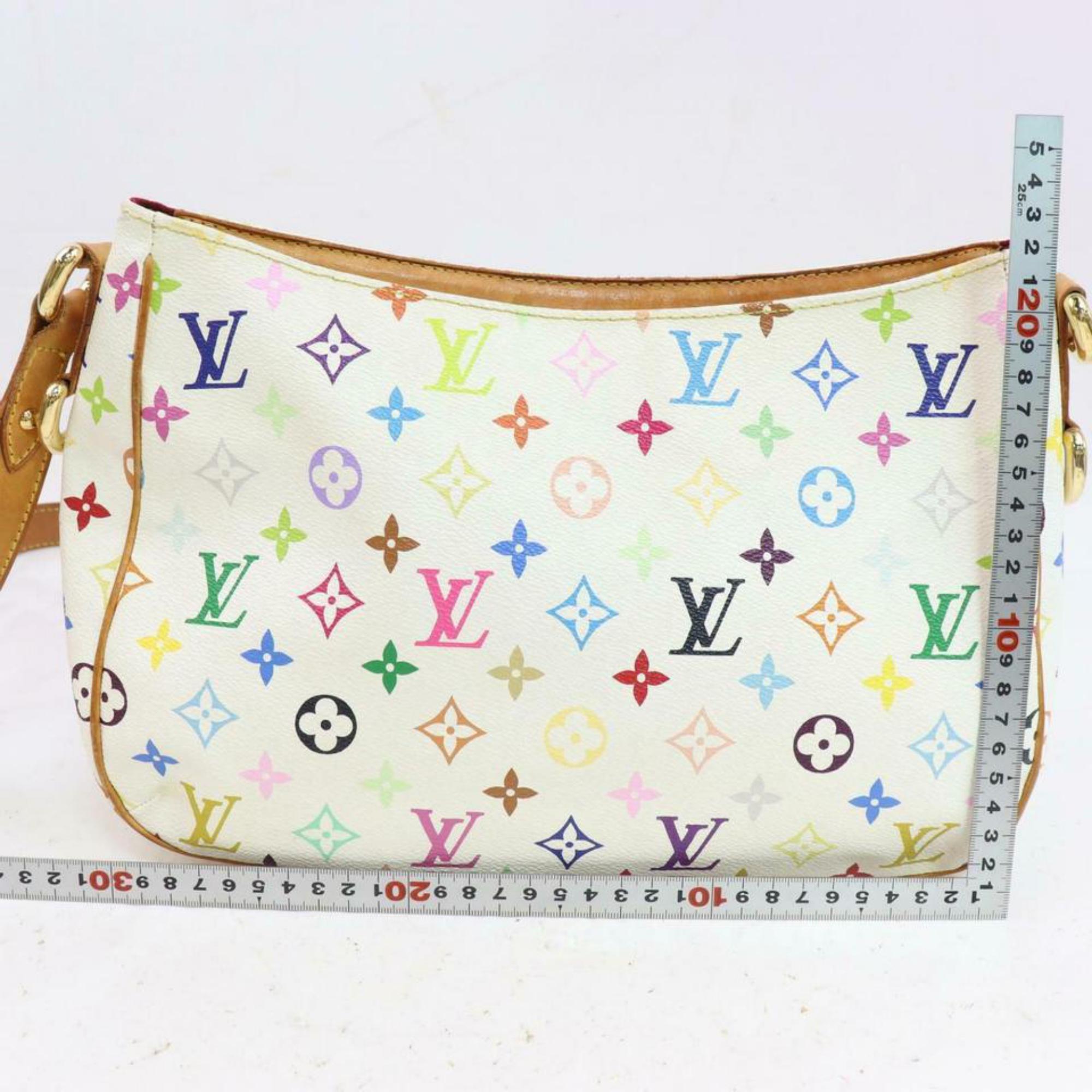Louis Vuitton Lodge Gm 870630 White Monogram Multicolore Canvas Messenger Bag For Sale 2