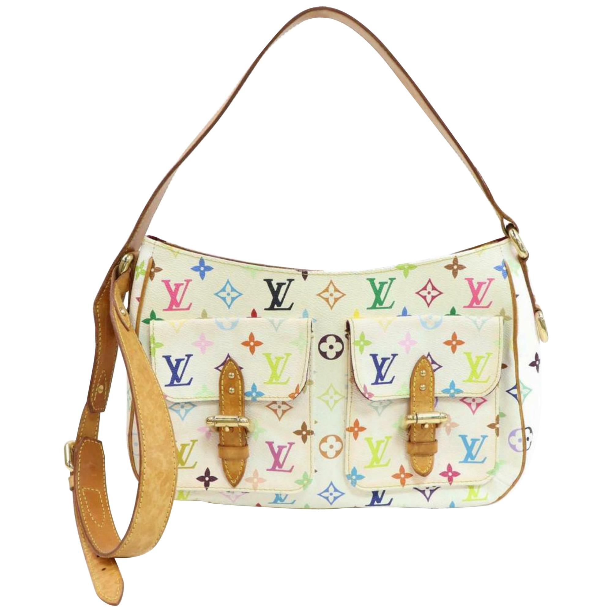Louis Vuitton Lodge Gm 870630 White Monogram Multicolore Canvas Messenger  Bag