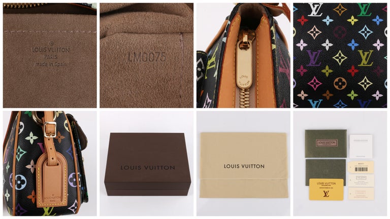 Louis Vuitton Murakami Black Multicolor Beverly GM Leather ref.603317 -  Joli Closet