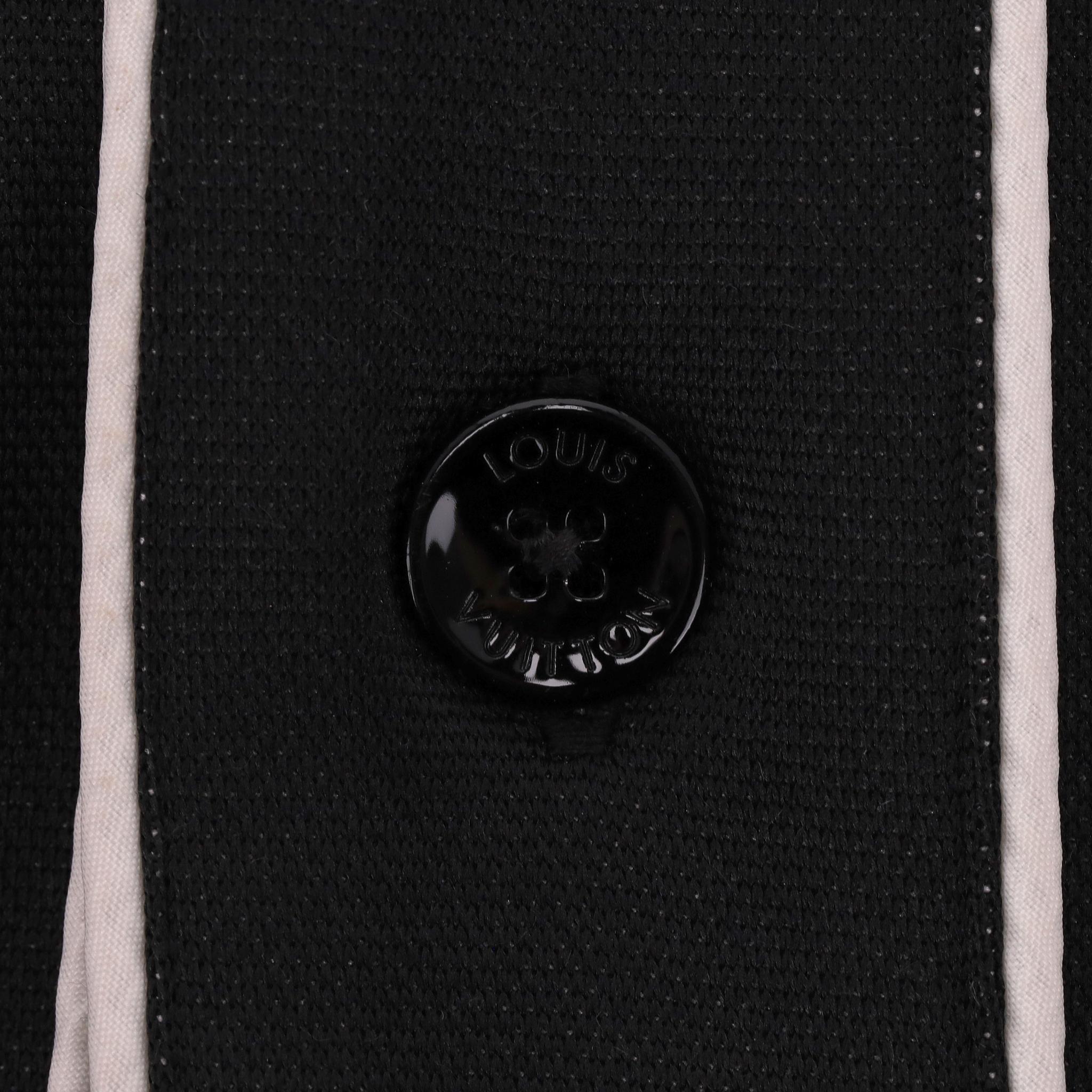 Nero Camicia da baseball con logo Louis Vuitton in vendita