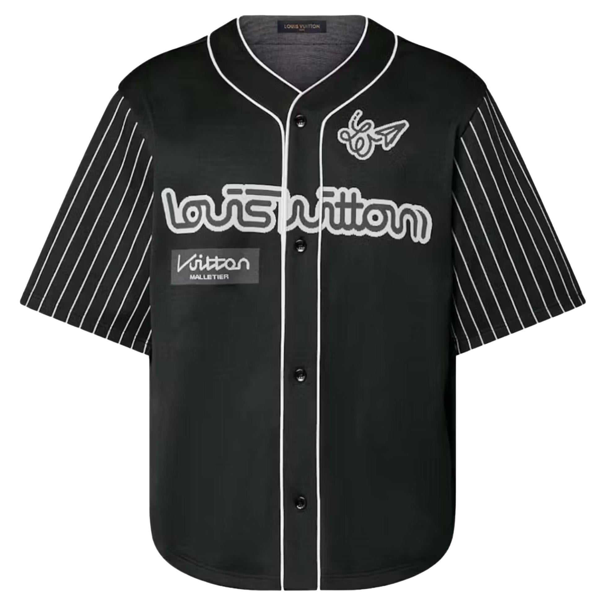 Camicia da baseball con logo Louis Vuitton in vendita