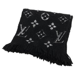 Sciarpa in lana Louis Vuitton Logomania Shine Nero