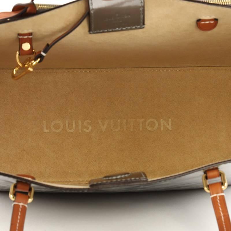 Gray Louis Vuitton Long Beach Tote Monogram Vernis PM